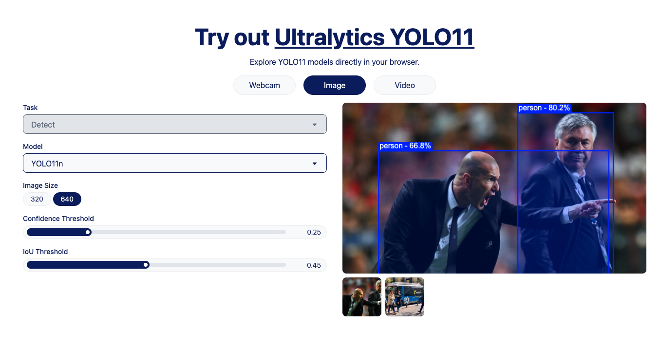 YOLO11 Demo Website